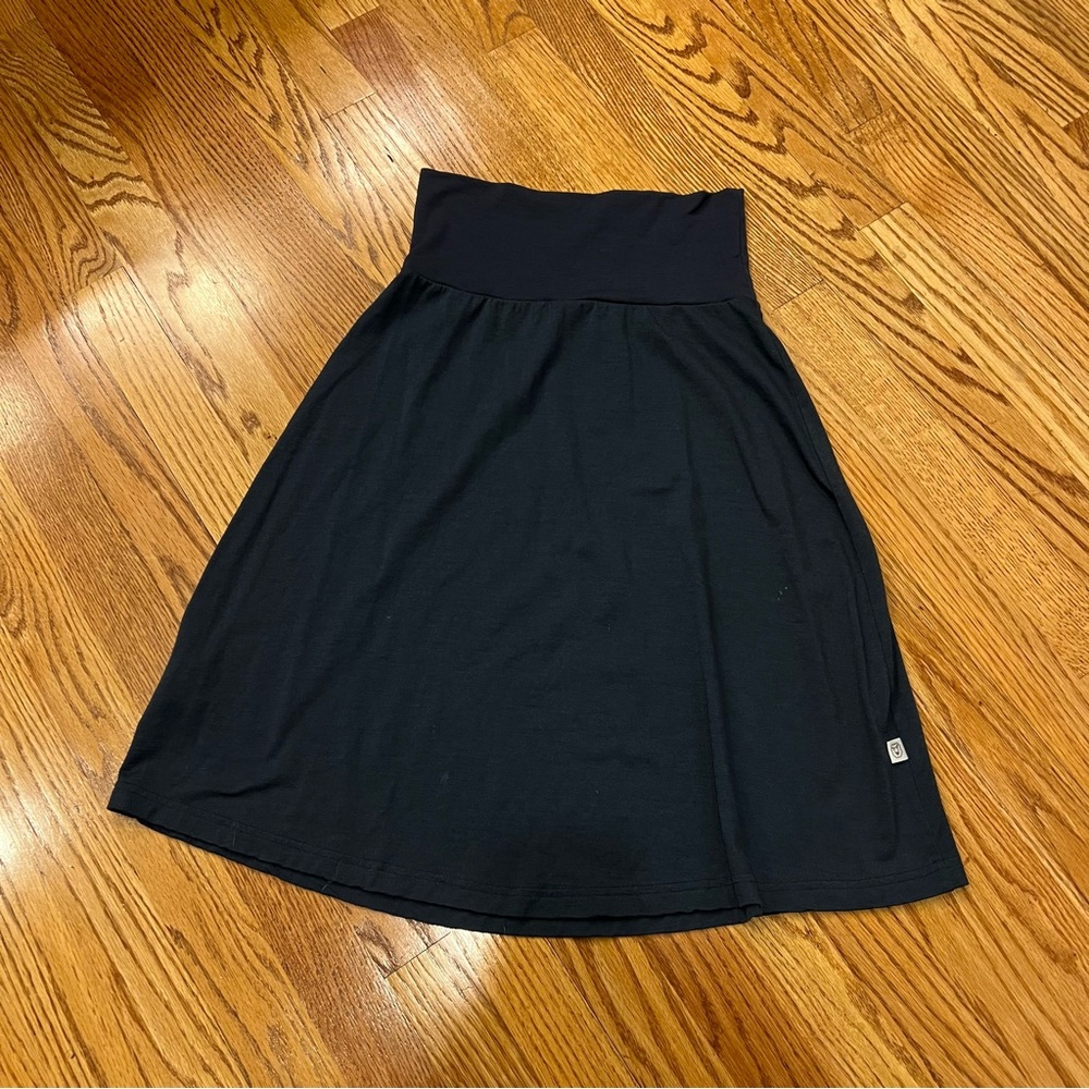 Simply Merino Wool Skirt Blue Size Small Women’s Mid Length Skirt